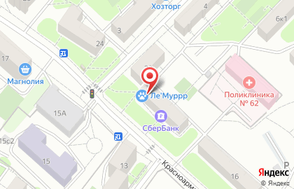 Зоомаркет Ле`Муррр на Красноармейской улице на карте
