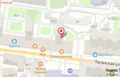 Косметологическая клиника Алтеро на Таганской улице на карте