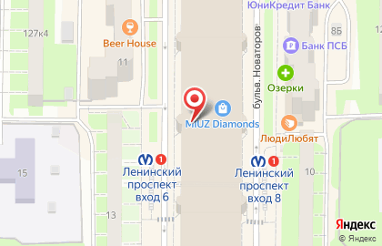 Ломбард 585Gold на метро Ленинский проспект на карте