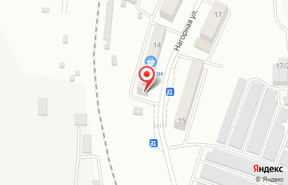 Продовольственный магазин Орион на Нагорной улице на карте