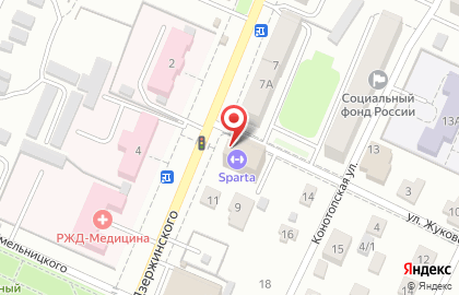 Фитнес-клуб Sparta на улице Жуковского на карте