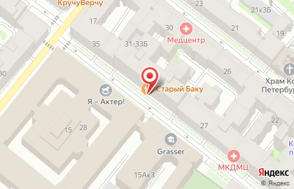Ресторан Старый Баку на Гатчинской улице на карте
