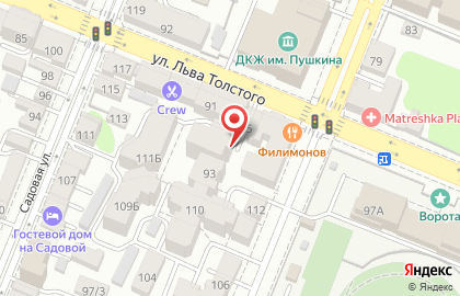 Дент-Линия на улице Льва Толстого на карте