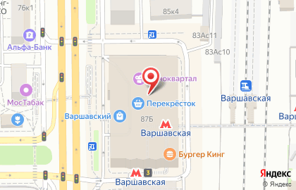 Магазин косметики и парфюмерии Yves Rocher на Варшавском шоссе на карте