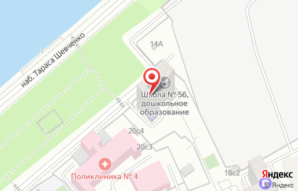 # 2020 Детский сад на набережной Тараса Шевченко на карте