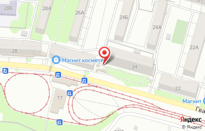 Магазин рыбы и морепродуктов на Гвардейской улице на карте