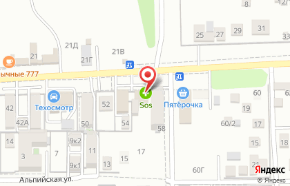 Аптечный пункт SOS на улице Комарова В.М. на карте