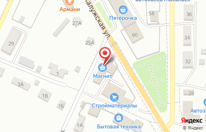 Гипермаркет Магнит на Калужской улице на карте