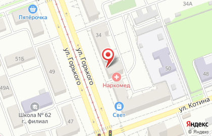Магазин автозапчастей на улице Горького на карте