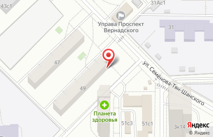Участковый пункт полиции район Проспект Вернадского на проспекте Вернадского, 49 на карте