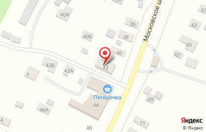 Супермаркет Пятерочка на Московском шоссе на карте