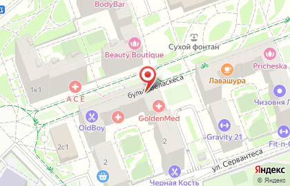 Медицинский центр GoldenMed на бульваре Веласкеса на карте