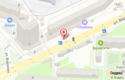 Евросеть на улице Воронова на карте