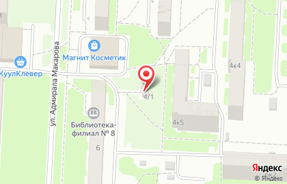 Продуктовый магазин Яна на улице Адмирала Макарова на карте