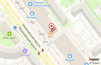 Ресторан быстрого питания KFC на Ульяновском проспекте на карте