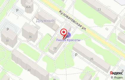Супермаркет Пятёрочка в Засвияжском районе на карте