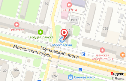 Магазин косметики и парфюмерии на Московском проспекте на карте