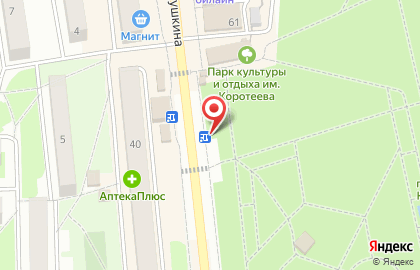 Киоск по продаже печатной продукции на улице Пушкина на карте