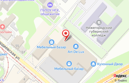 Мебельный салон Твоя мебель на Гордеевской улице на карте