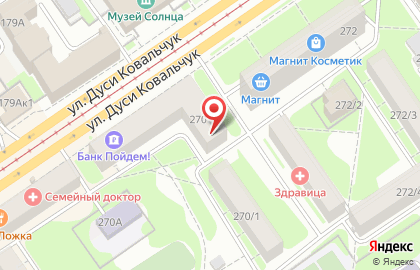 Новосибирский филиал Банкомат, АКБ Ланта-Банк, АО на улице Дуси Ковальчук, 270 на карте