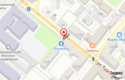 Агентство недвижимости Комфорт на улице Тургенева на карте