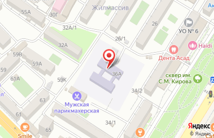 Начальная школа-детский сад №52 на проспекте Гамидова на карте
