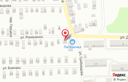 Продуктовый магазин Абсолют, продуктовый магазин на улице Романенко на карте