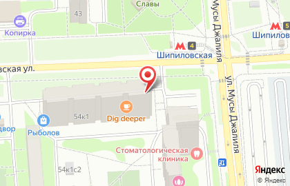 Магазин оборудования для очистки воды Аквафор на Шипиловской улице на карте