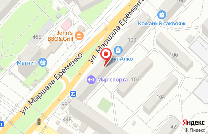 Фитнес-центр Мир спорта в Краснооктябрьском районе на карте