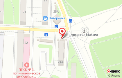 Киоск хлебобулочных изделий на Сосновой улице на карте