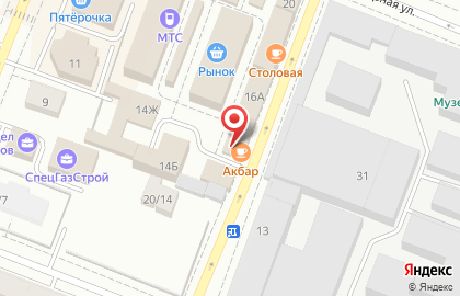 Акбар на улице Володарского на карте