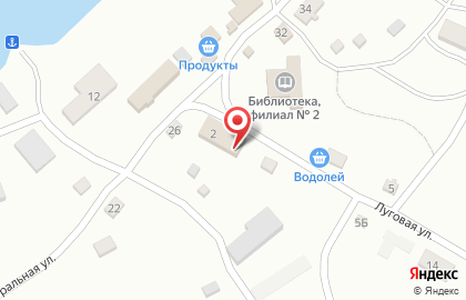 Магазин смешанных товаров Всё для дома на Луговой улице на карте