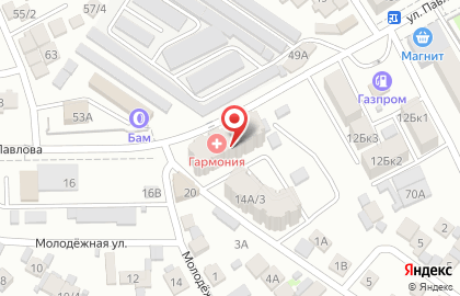Медицинский центр Гармония на улице Павлова на карте