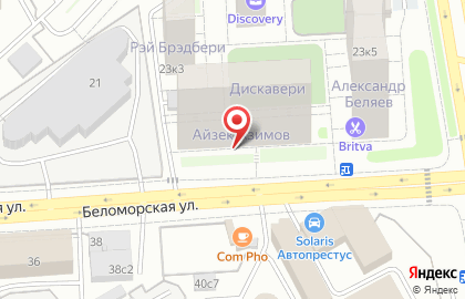 Автостоянка МГСА на улице Дыбенко на карте