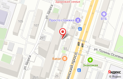Магазин СантехСтиль в Левобережном районе на карте