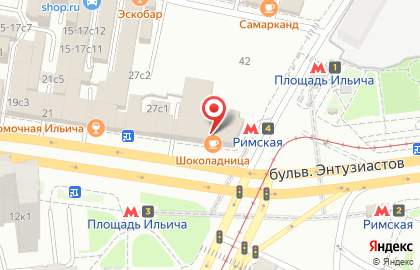 Кафе Шоколадница на улице Сергия Радонежского на карте