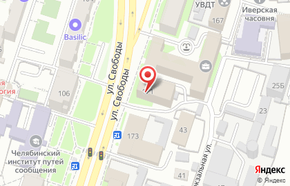 Челябинский филиал Банкомат, Банк ВТБ 24 на улице Свободы на карте