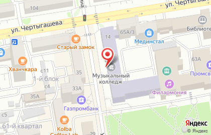 Избирательный участок №35 на улице Вяткина на карте