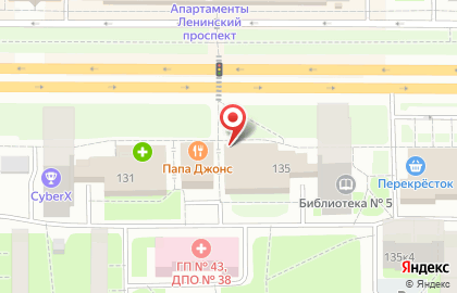 Банкомат Почта Банк на Ленинском проспекте на карте