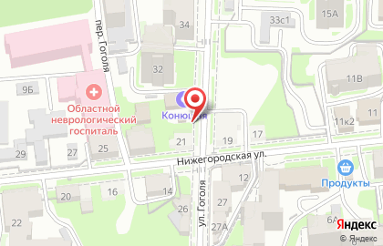 Киоск по продаже фруктов и овощей на улице Нижегородская на карте