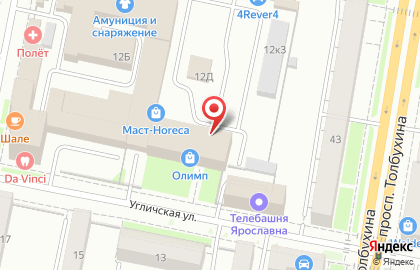 Ярославский филиал Банкомат, Балтийский банк на Угличской улице на карте
