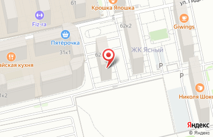 Ателье на ​Гидростроителей, 62 к1 на карте