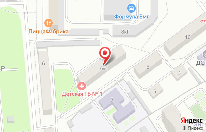 Городская детская больница №1 на улице Афанасьева на карте