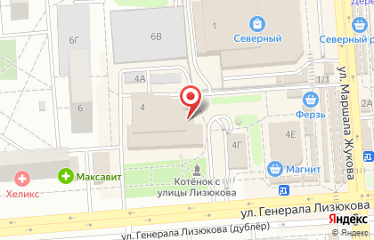 Сауна Релакс на улице Генерала Лизюкова на карте