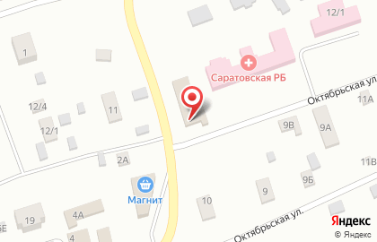 Супермаркет Пятёрочка на Октябрьской улице на карте