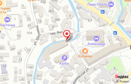 Санаторий Колос в Кисловодске на карте