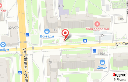 Цветочный салон Клевер в Костроме на карте