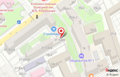 Совет ветеранов войны, труда и военной службы, район Хамовники на карте