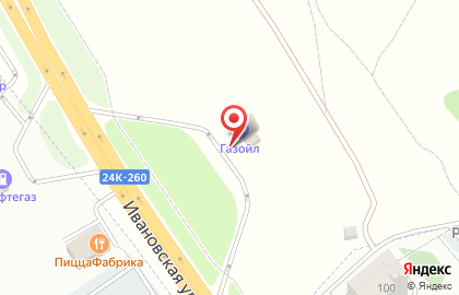 Сеть АЗС Газойл на Ивановской улице на карте