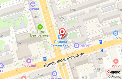 Магазин Планета Секонд Хенд на Ворошиловском проспекте на карте